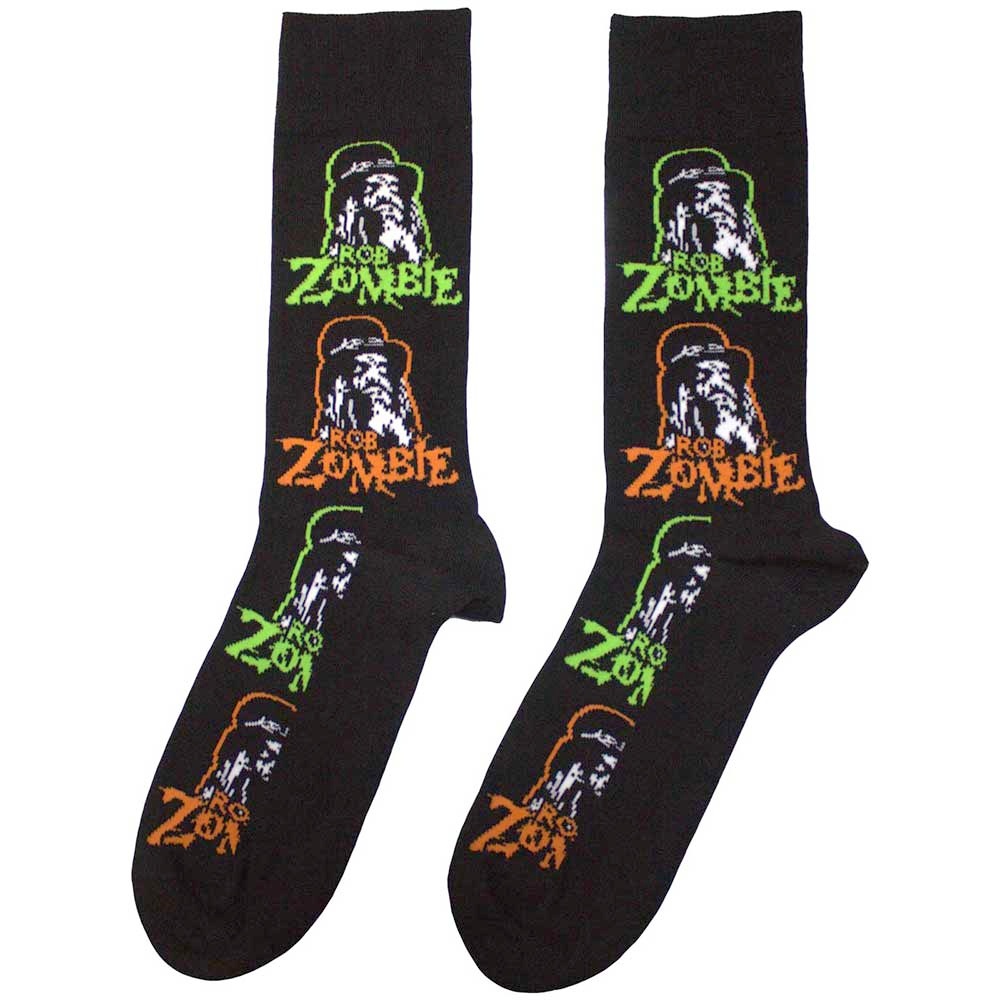Rob Zombie - Multicolour Repeats Sokken - EU 40-45 - Zwart